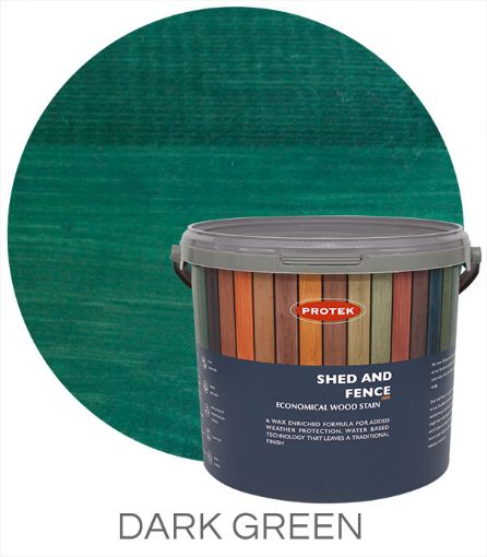 Picture of PROTEK SHED & FENCE - 5.0 LITRE - DARK GREEN