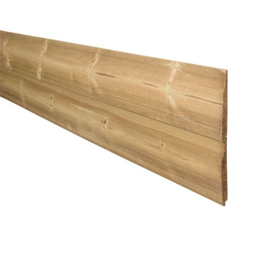 Picture of ex. 16 X 125mm X 3.9m SHIPLAP - TREATED
105mm COVER, 12mm FINISHED THICKNESS
THIS PROFILE SHOULD BE USED HORIZONTALLY
