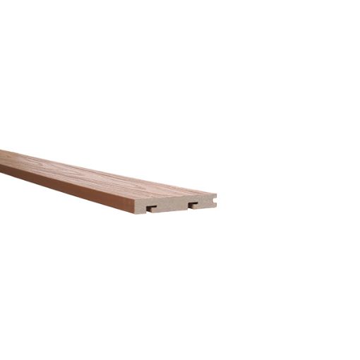 Picture of 22.5 X 150mm X 3.6m COMPOSITE PRIME HD DECK DUAL BULLNOSE SOLID BOARD - WALNUT