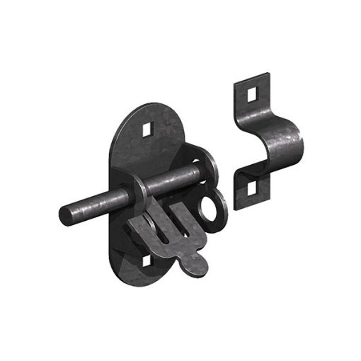 Picture of OVAL PADBOLT - BLACK