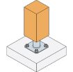 Picture of ELEVATED POST BASE - PPA100