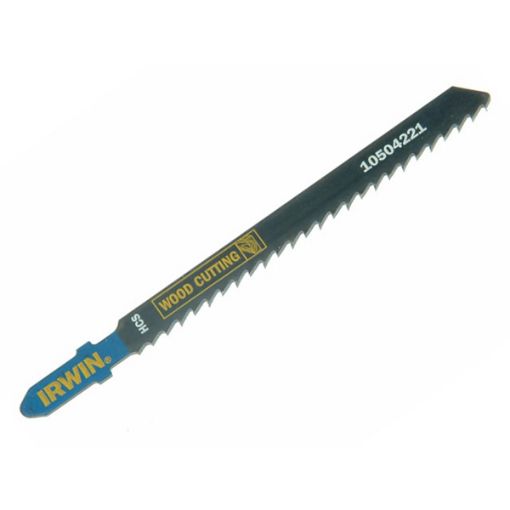 Picture of IRWIN T244D 100mm WOOD JIGSAW BLADE - 6TPI - PK5