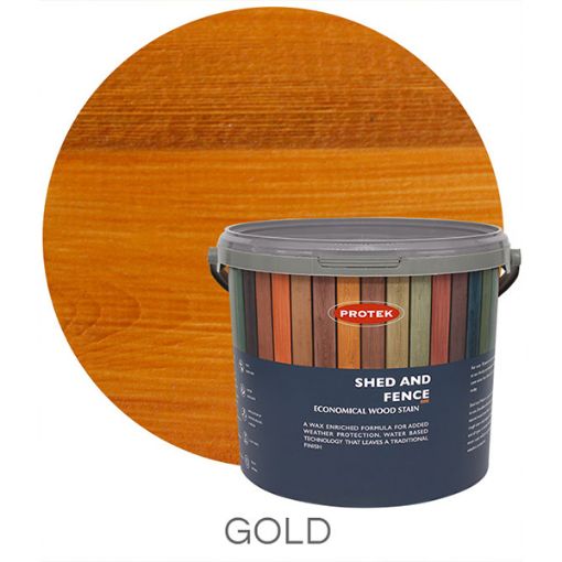 Picture of PROTEK SHED & FENCE - 5.0 LITRE - GOLD