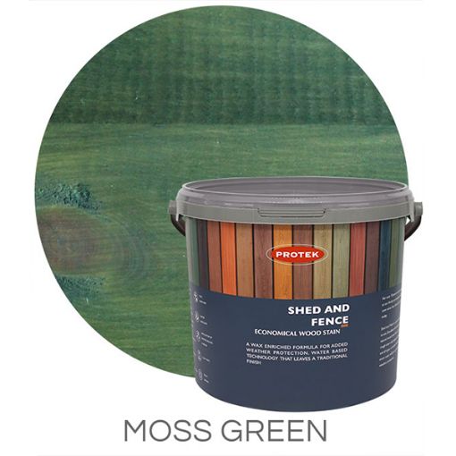 Picture of PROTEK SHED & FENCE - 5.0 LITRE - MOSS GREEN