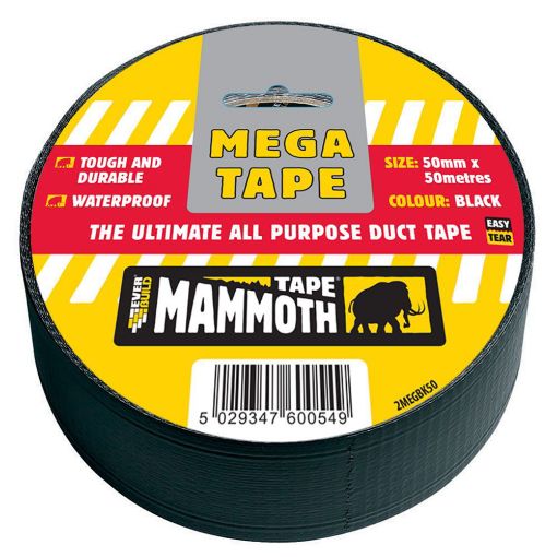 Picture of 50mm X 50m MEGA TAPE - BLACK