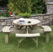 Picture of SUPPORTED ROUND PICNIC TABLE - Special Order