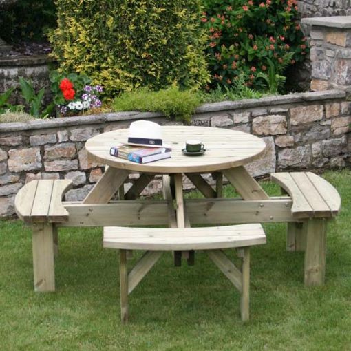 Picture of SUPPORTED ROUND PICNIC TABLE - Special Order
