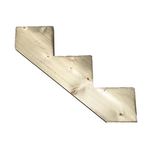 Picture of 3 STEP STAIR STRINGER (555mm TOTAL RISE)
185mm RISE, 220mm GOING, 40° PITCH