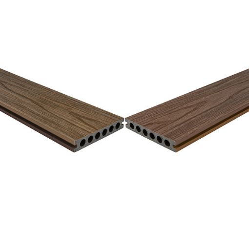 Picture of 22.5 X 143mm X 3.6m COMPOSITE PRIME HD DECK DUAL - OAK & WALNUT
To validate the product warranty:
- All deck boards must be installed in accordance with the Composite Prime HD Deck Dual fitting guide
- You must register your decking at composite-prime.com/register-warranty/ within 45 days of purchase