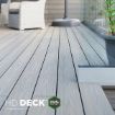 Picture of 22.5 X 143mm X 3.6m COMPOSITE PRIME HD DECK DUAL - ANTIQUE & CARBON
To validate the product warranty:
- All deck boards must be installed in accordance with the Composite Prime HD Deck Dual fitting guide
- You must register your decking at composite-prime.com/register-warranty/ within 45 days of purchase