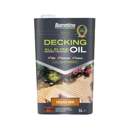 Picture of BARRETTINE DECKING TREATMENT CEDAR RED - 5 LITRE