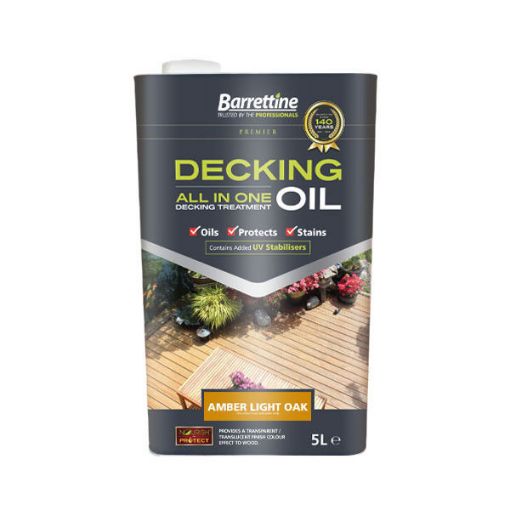 Picture of BARRETTINE DECKING TREATMENT AMBER LIGHT OAK - 5 LITRE