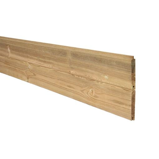 Picture of ex. 19 X 100mm X 1.95m PTGV TREATED
85mm COVER, 14.5mm FINISHED THICKNESS
THIS PROFILE SHOULD BE USED VERTICALLY