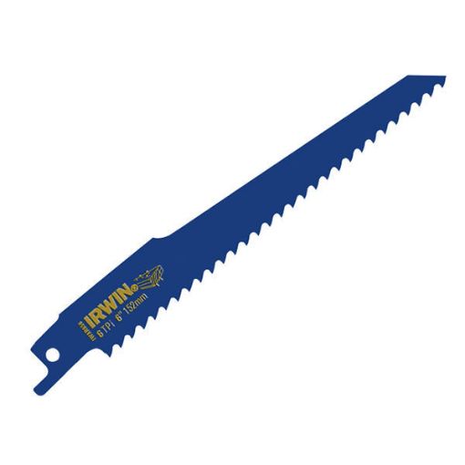 Picture of IRWIN 656R 150mm SABRE SAW BLADE - NAIL EMBEDDED WOOD CUTTING - 2PK
