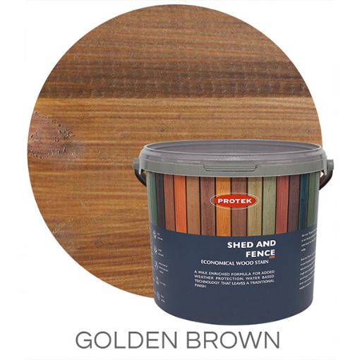 Picture of PROTEK SHED & FENCE - 5.0 LITRE - GOLDEN BROWN