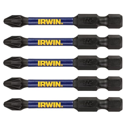 Picture of PZ2 x 57mm (PK 5)  IRWIN POZI IMPACT SCREWDRIVER BITS